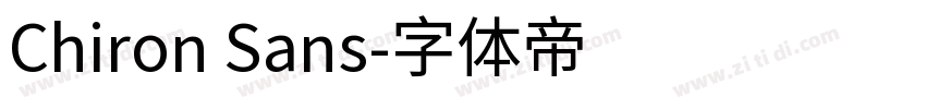 Chiron Sans字体转换